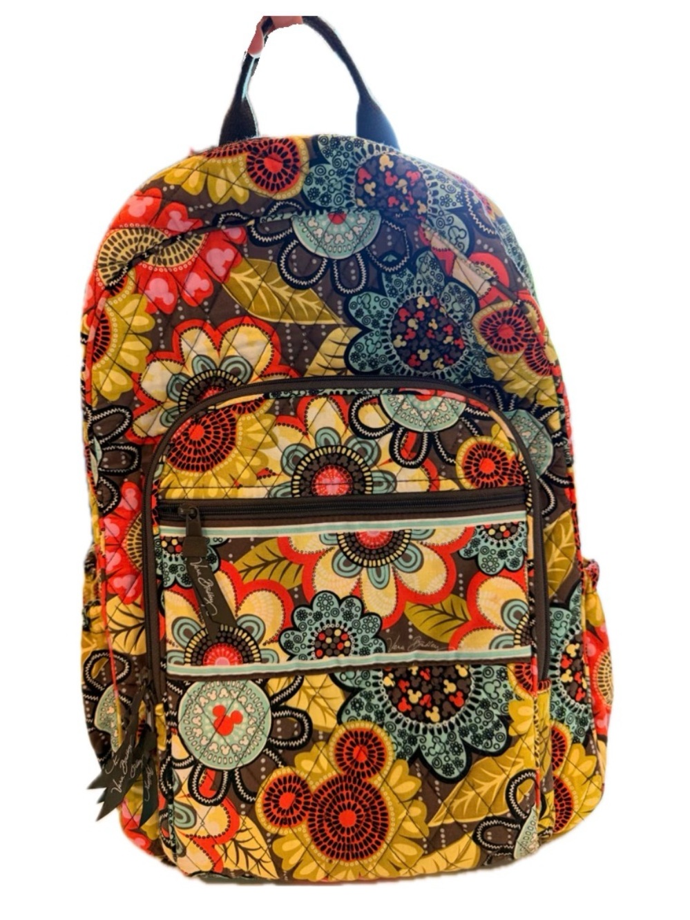 Retired Disney Vera Bradley Quilted Backpack in Pretty Petals Pattern